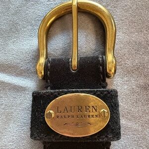 Ralph Lauren Gold and Black Belt Buckle